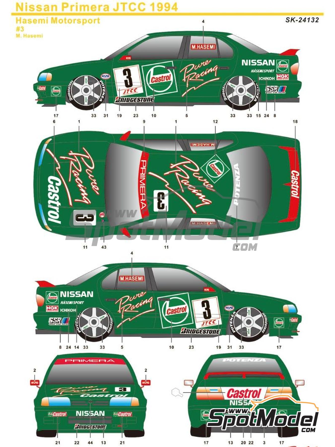 SK Decals SK24132: Marking / livery 1/24 scale - Nissan